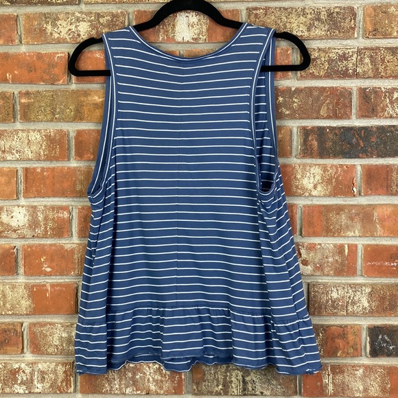 ABECROMBIE & FITCH Blue Striped Tank Top Girls Large - Picture 5 of 5